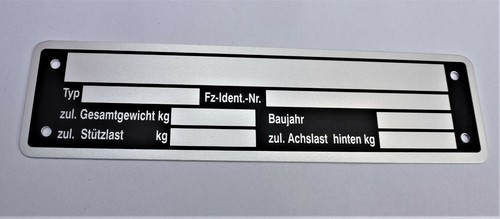 Blanko typenschild anhänger - blanko,