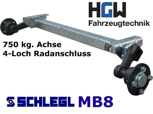 750 achse für anhänger - kg.,