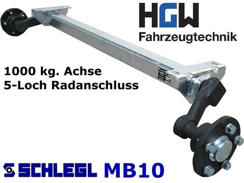 1000 achse für anhänger - kg.,